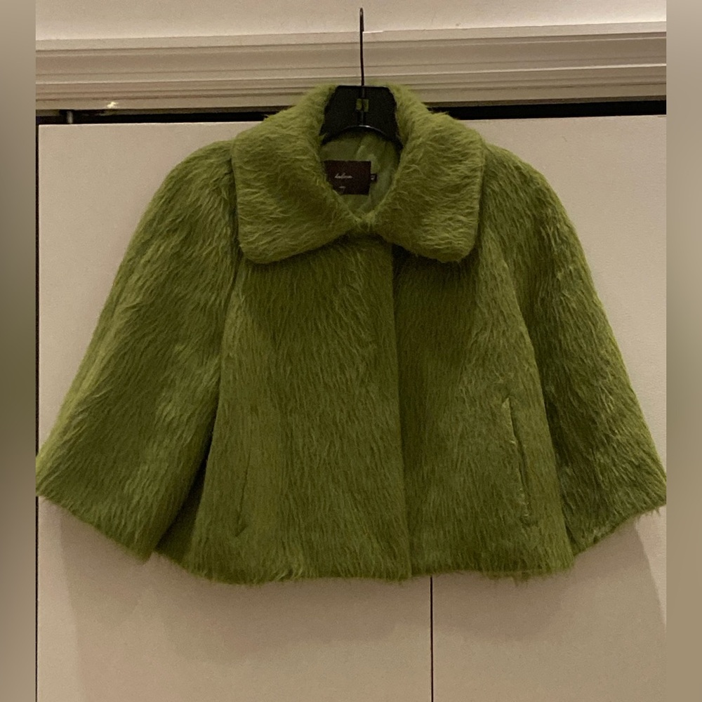 Vintage Kulson Chartreuse Green Cape Coat.